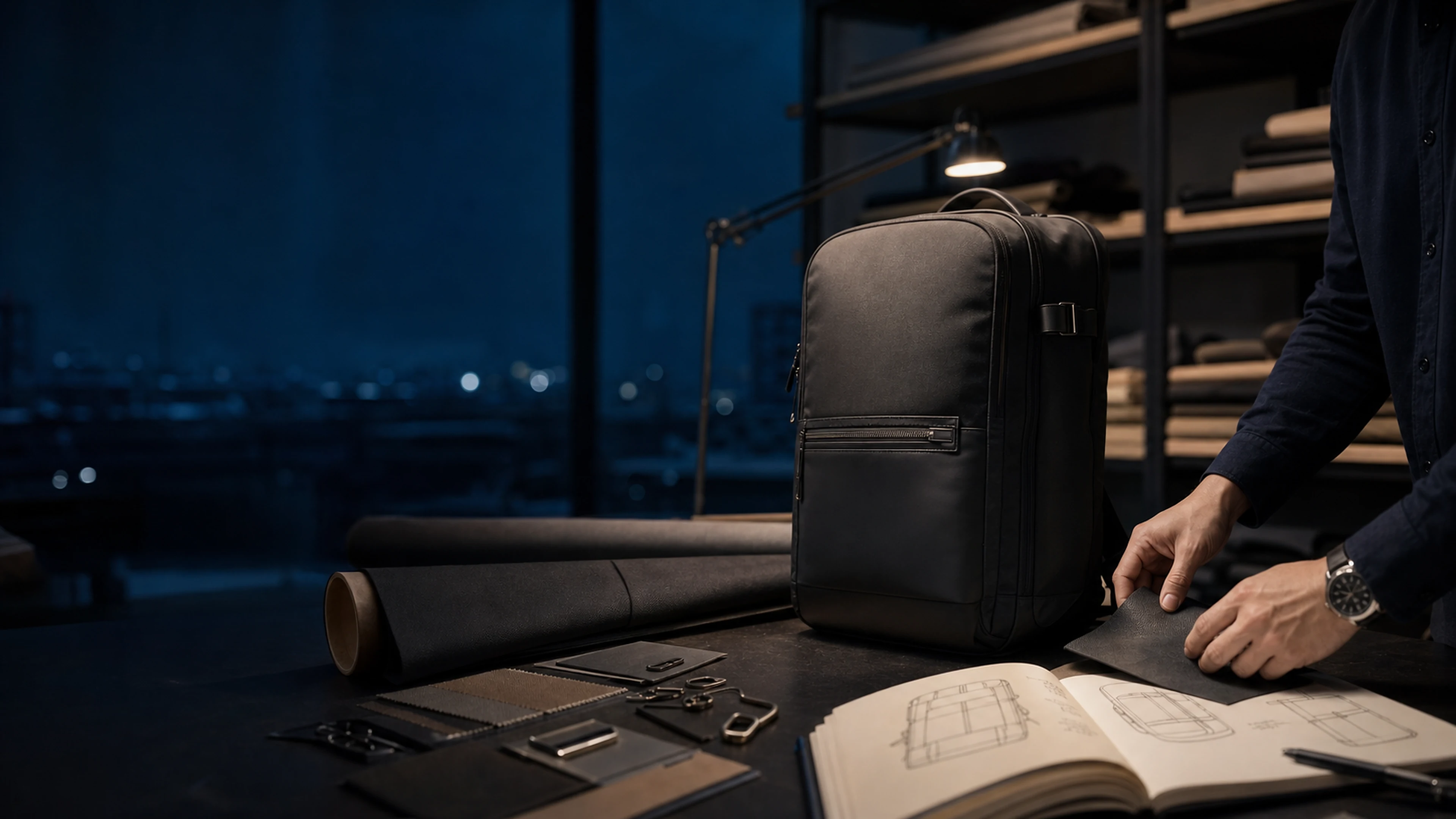 Modern bags and material details