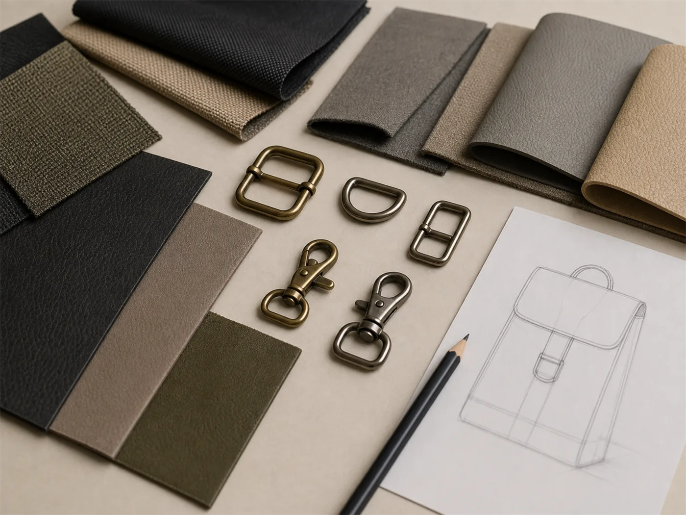 Bag materials and hardware